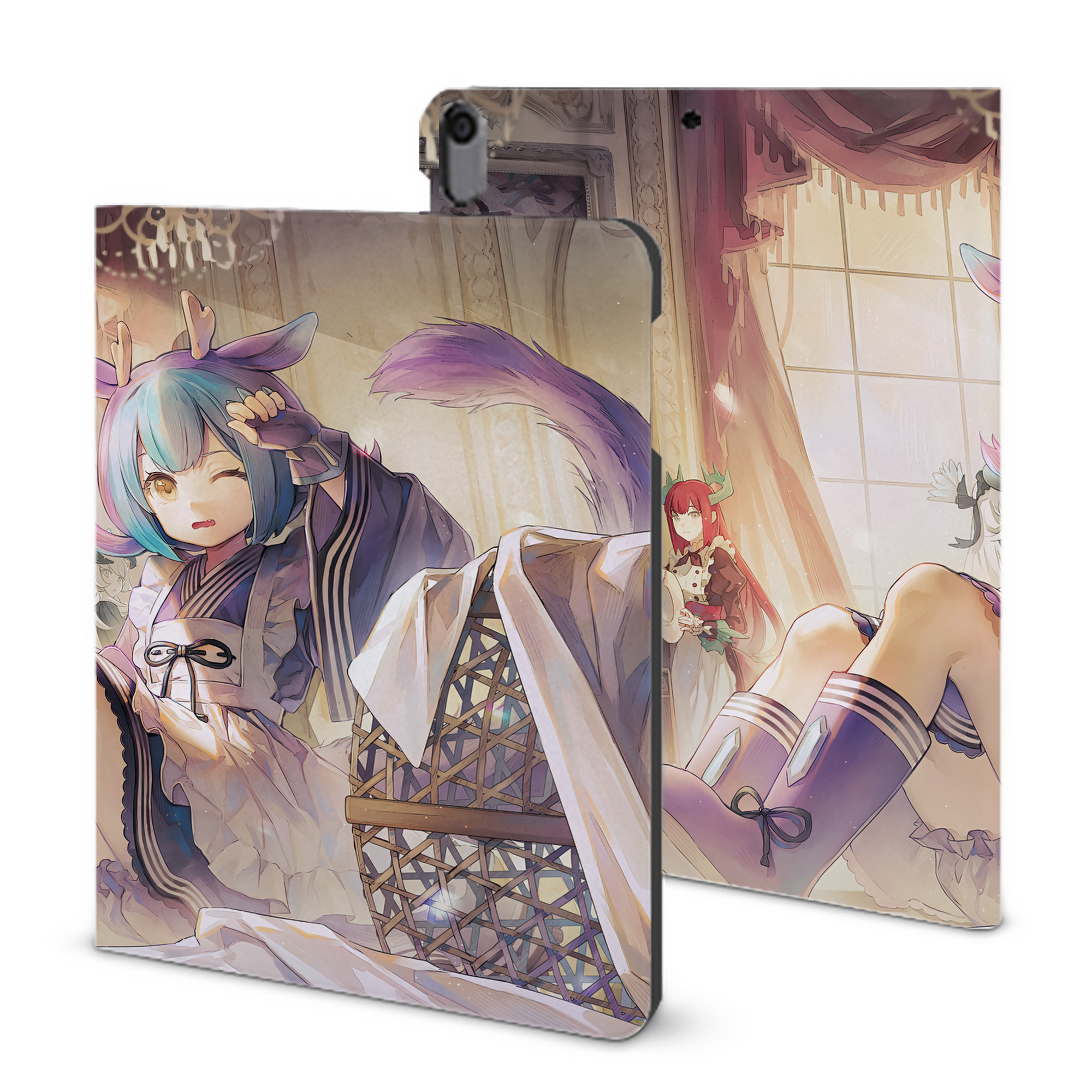 （画像用） 遊☆戯☆王 Yu-Gi-Oh! IPad ケース ブック型 PUレザー TPU 耐衝撃 軽量 薄型 ペン収納なし 全面保護 IPad 各モデル対応